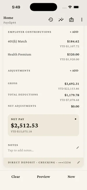 Payslip44 — Net pay